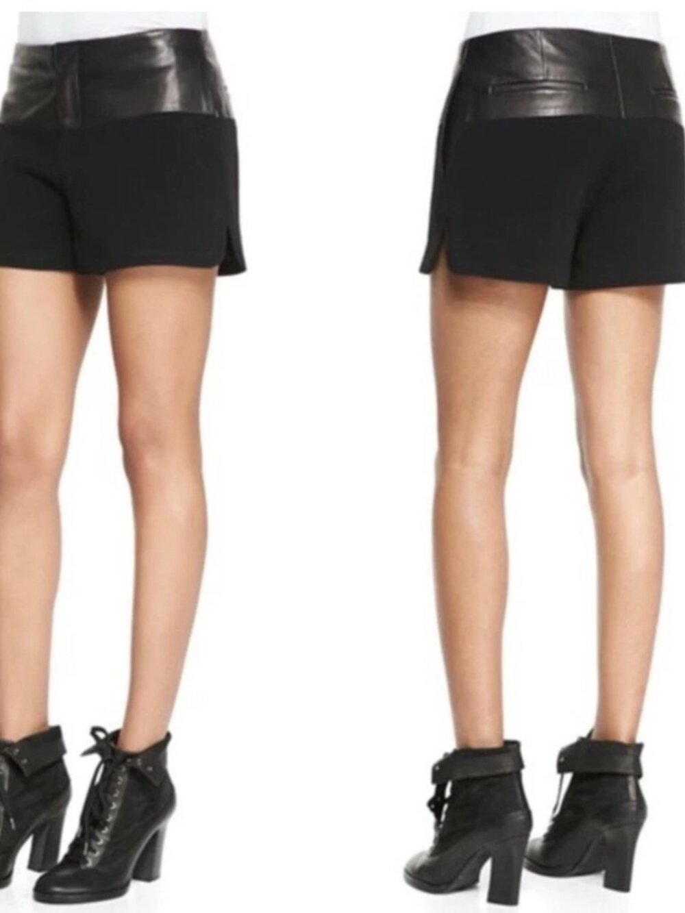 Rag & Bone KELLY Women's Shorts Size 10, 3.5" Inseam, Lamb leather, USA made